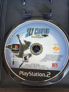 Sony PlayStation 2 Sly Cooper Game Disc - Blue and Black Artwork